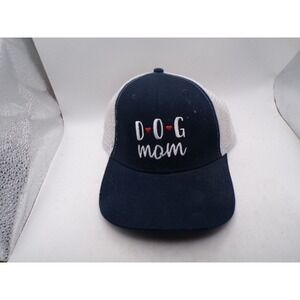 Pet Supplies Plus Dog Mom Trucker Hat Navy Blue White Mesh Snapback Cap NWT